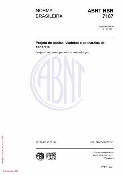 ABNT NBR 7187-2021Design of concrete bridges, viaducts and footbridges