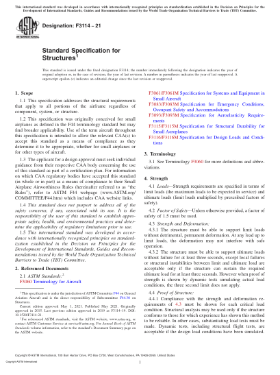 ASTM F3114-2021Standard Specification for Structures