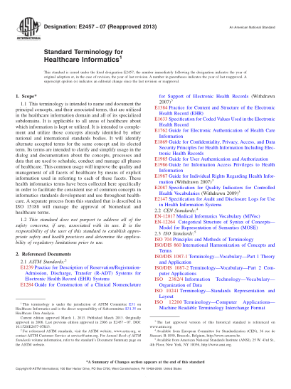 ASTM E2457-2007(2013)衛(wèi)生保健信息學(xué)術(shù)語Standard Terminology for Healthcare Informatics
