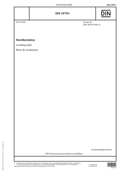 DIN 18703-2021Levelling staffs