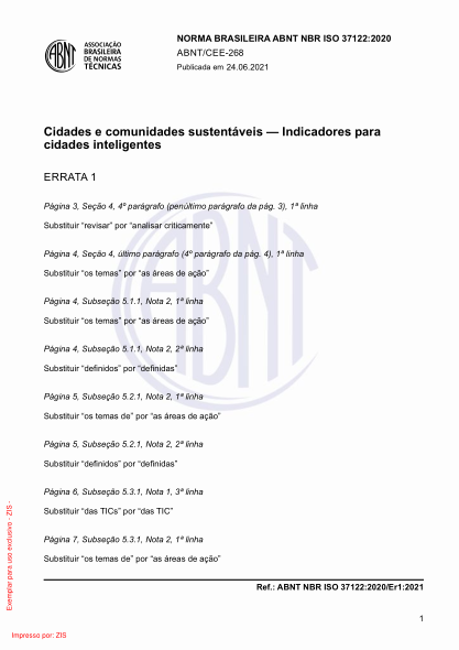 ABNT NBR ISO 37122-2020/Errata 1-2021