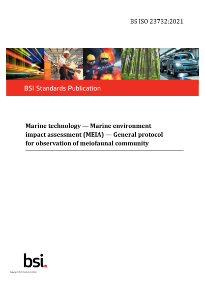 BS ISO 23732-2021Marine technology. Marine environment impact assessment (MEIA). General protocol for observation of meiofaunal community