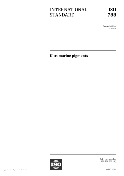 ISO 788-2021Ultramarine pigments