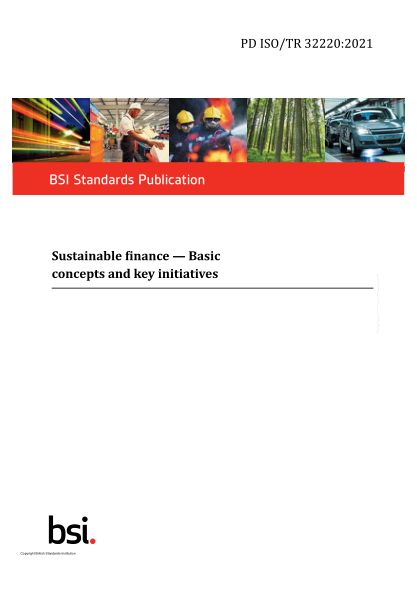 PD ISO/TR 32220-2021Sustainable finance. Basic concepts and key initiatives