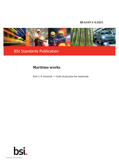 BS 6349-1-4-2021Maritime works. General. Code of practice for materials