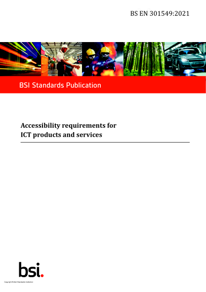 BS EN 301549-2021Accessibility requirements for ICT products and services