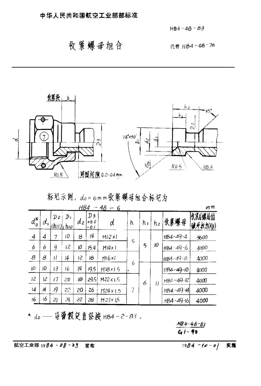 HB 4-48-1983收緊螺母組合
