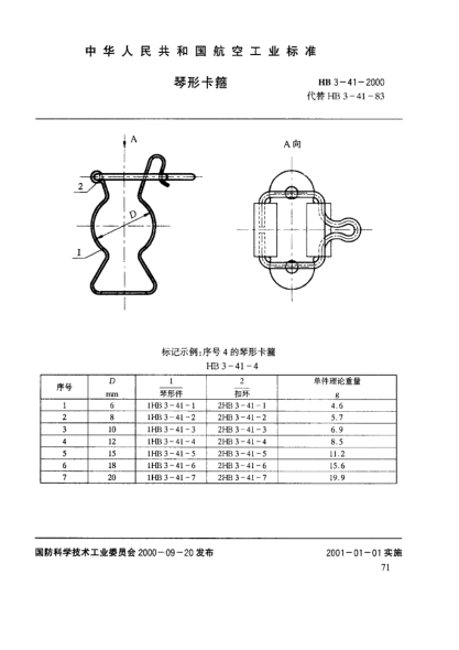 HB 3-41-2000琴形卡箍