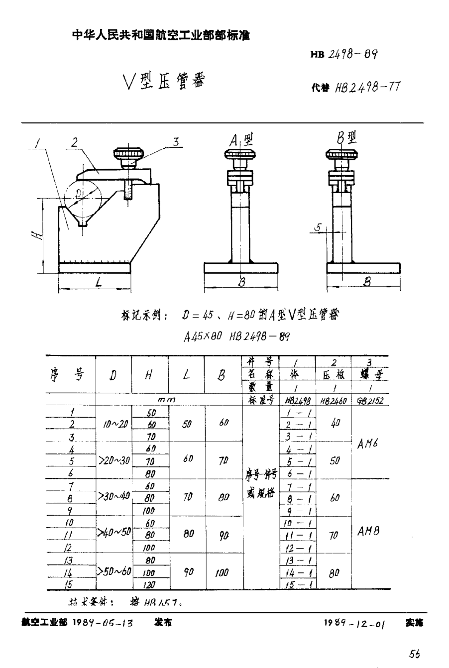HB 2498-1989Ｖ型壓管器