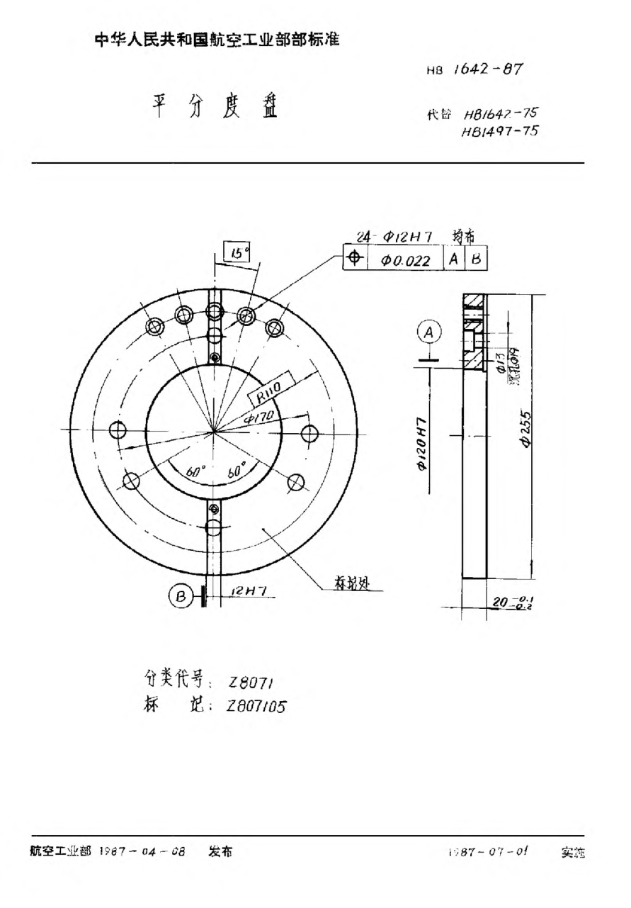 HB 1642-1987平分度盤