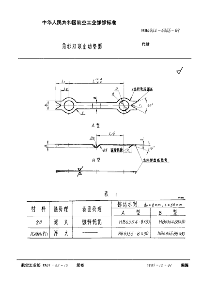 HB 6355-1989角形雙聯(lián)止動墊圈