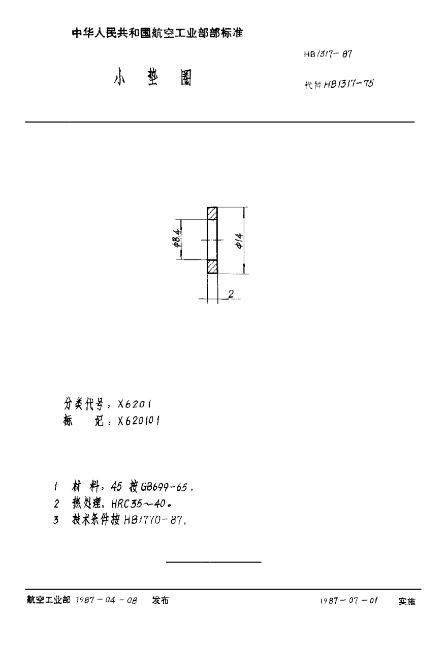 HB 1317-1987小墊圈