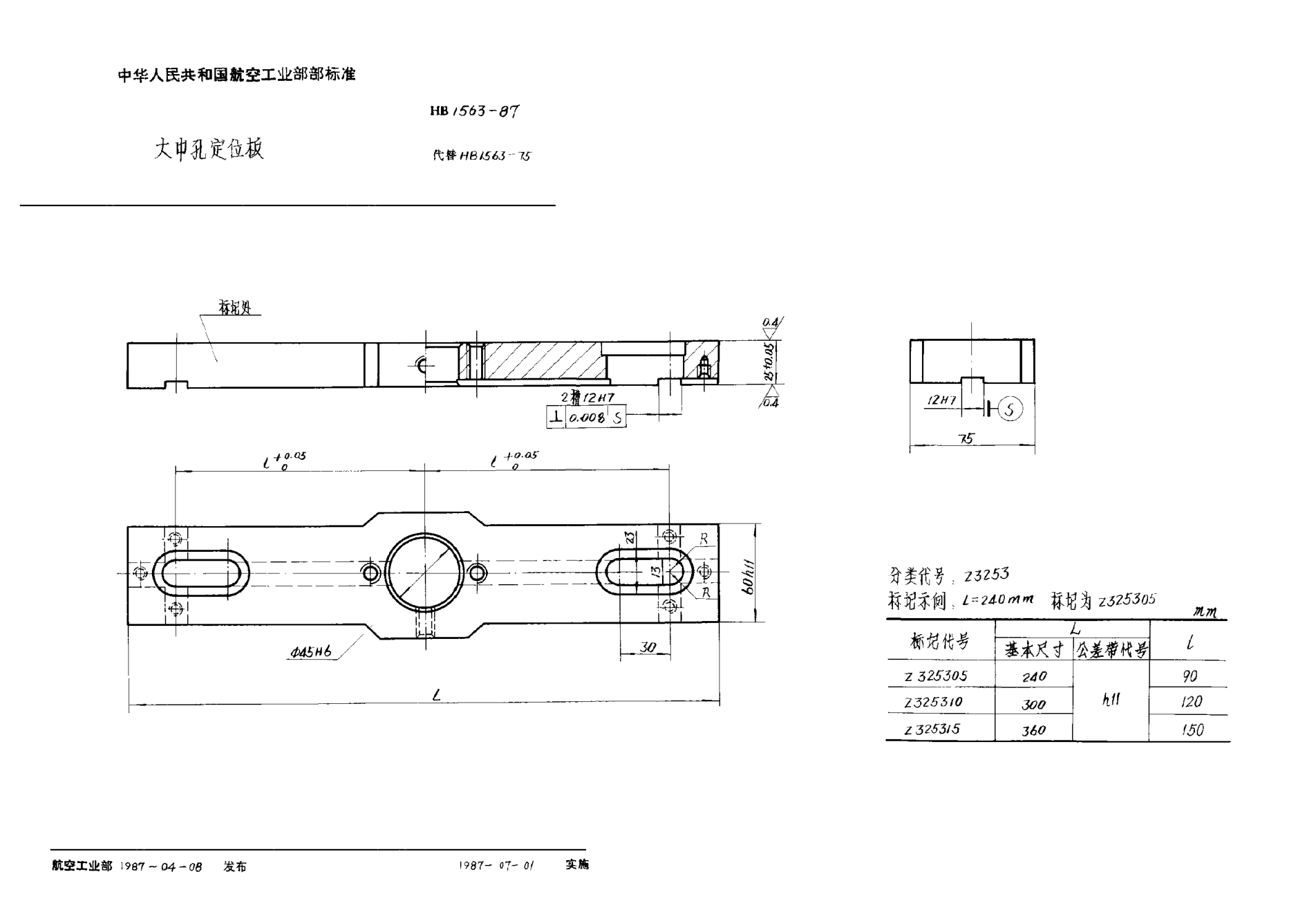 HB 1563-1987大中孔定位板