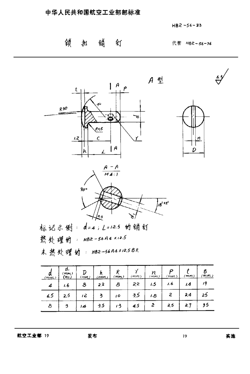 HB 2-56-1983鎖扣銷(xiāo)釘
