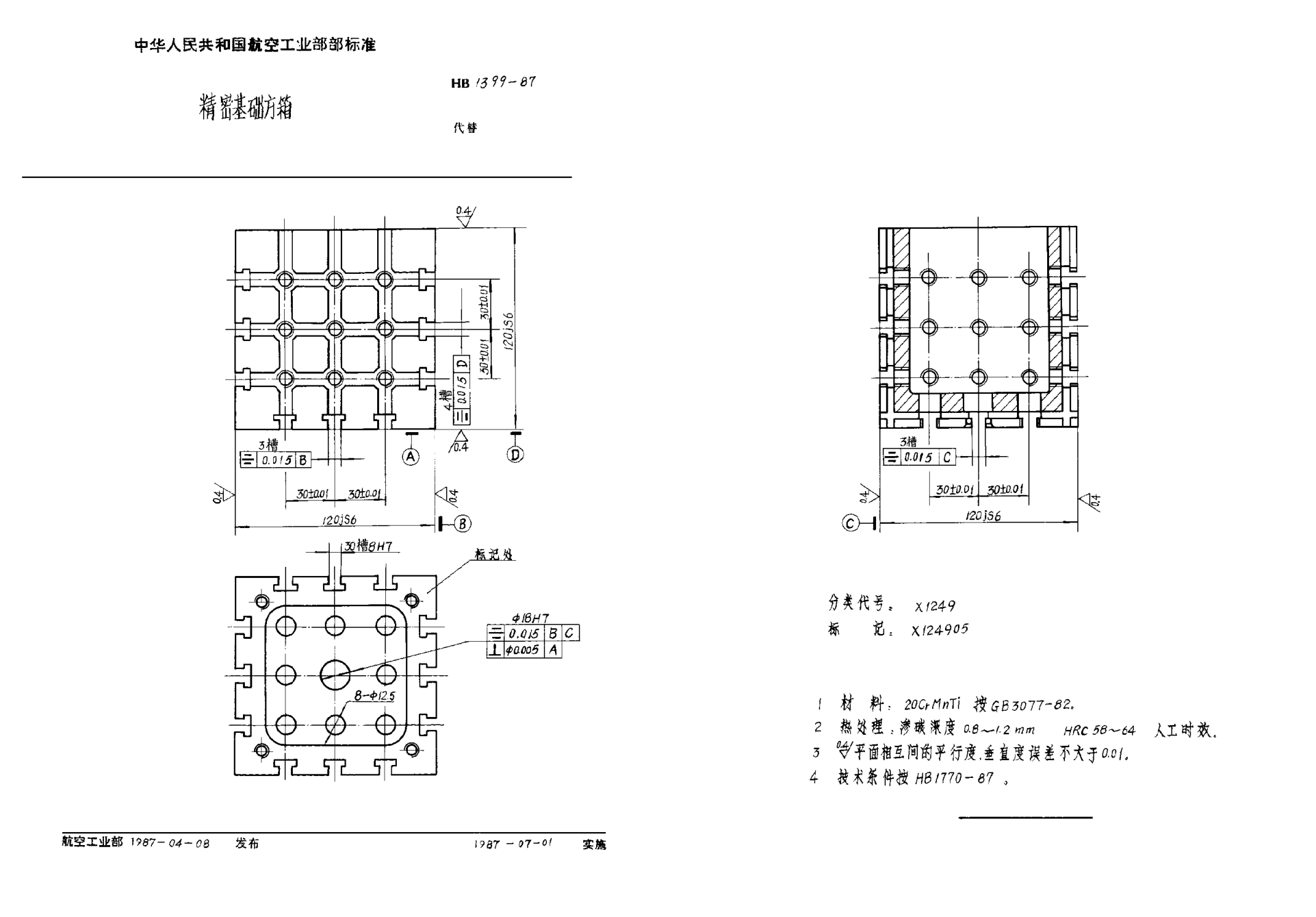 HB 1399-1987精密基礎方箱