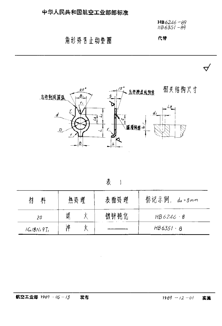 HB 6246-1989角形外舌止動(dòng)墊圈