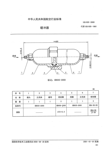 HB 935-2000緩沖器