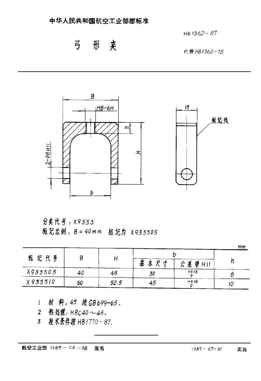 HB 1362-1987弓形夾