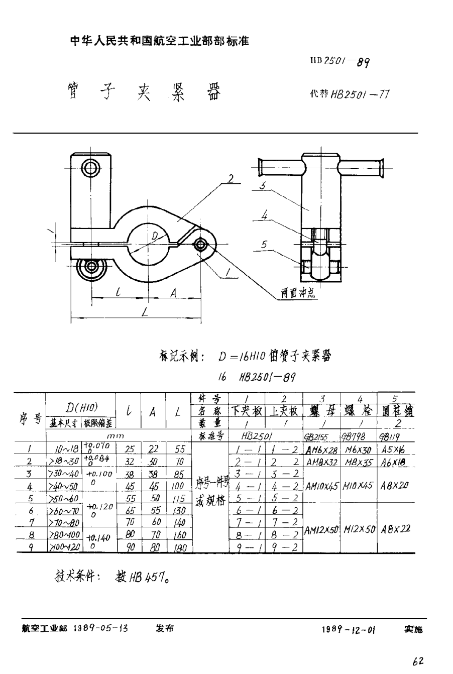 HB 2501-1989管子夾緊器