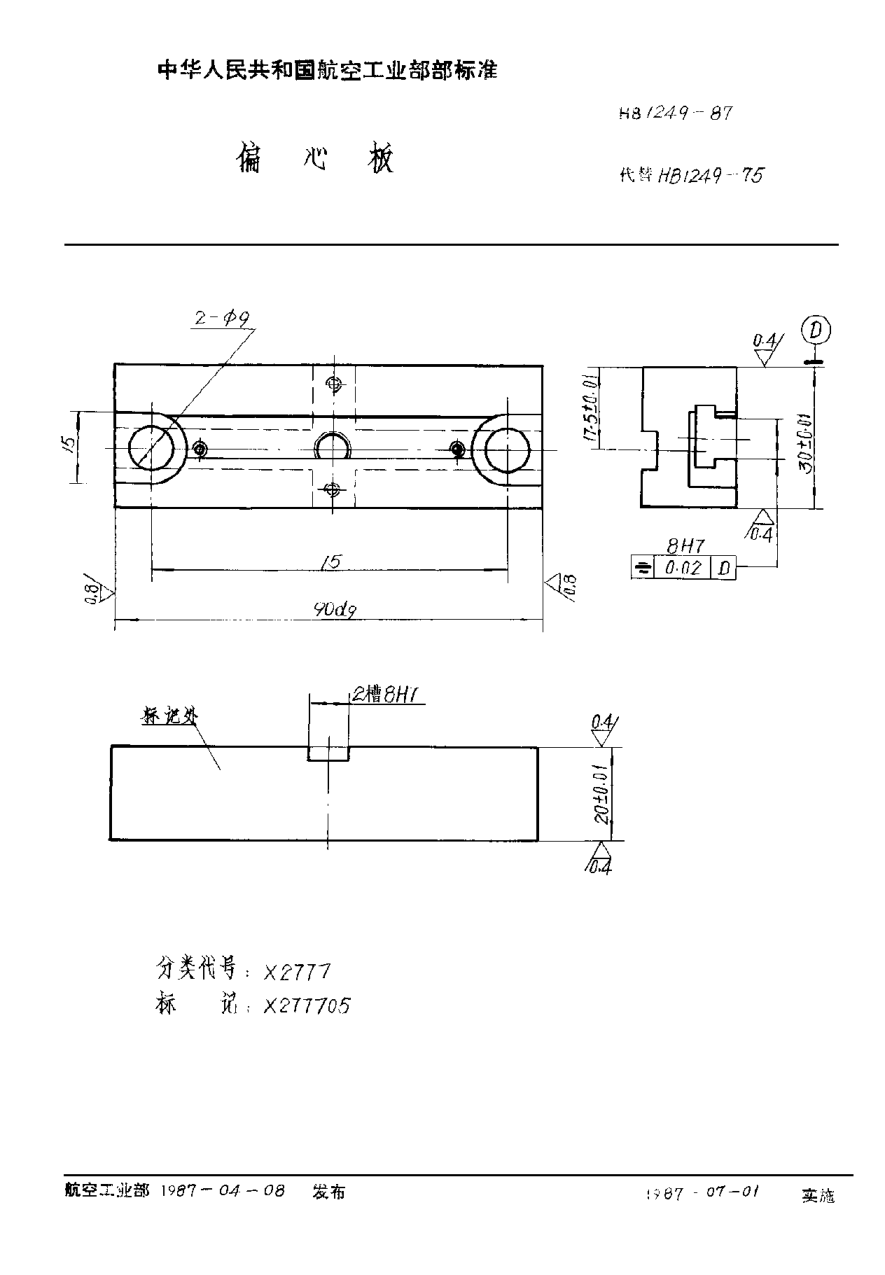 HB 1249-1987偏心板