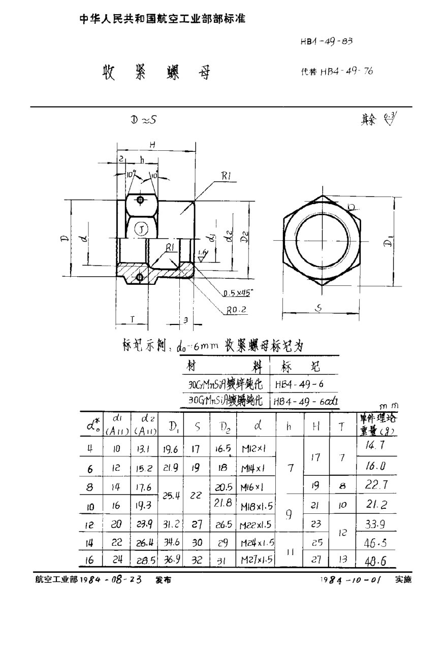 HB 4-49-1983收緊螺母