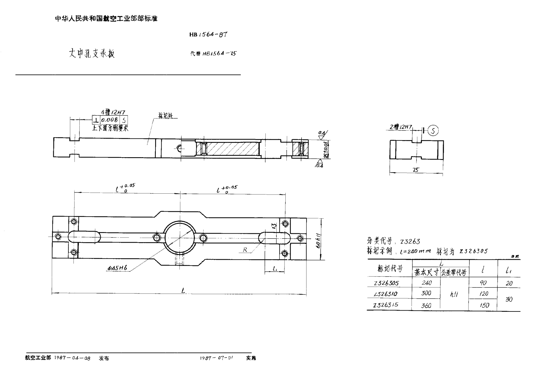 HB 1564-1987大中孔支承板