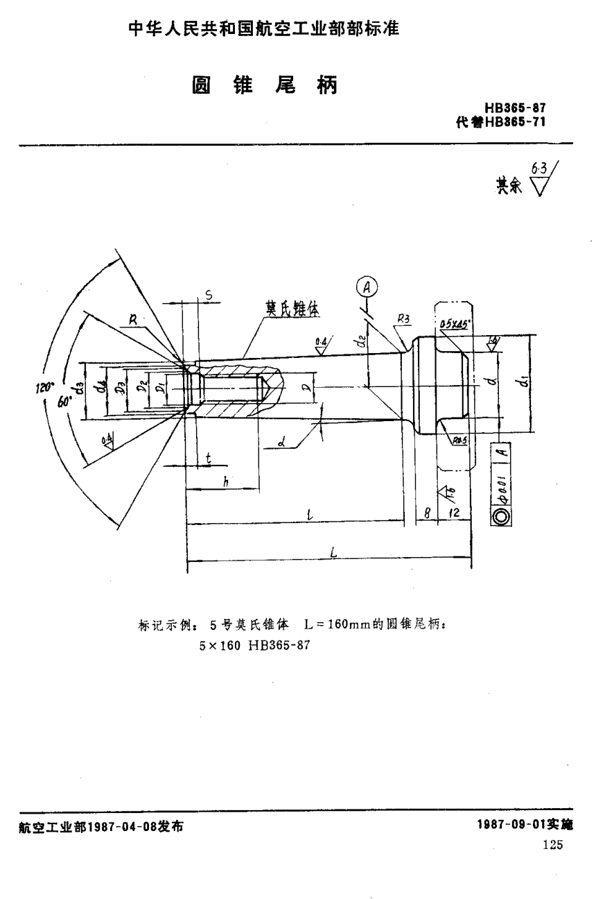 HB 365-1987圓錐尾柄