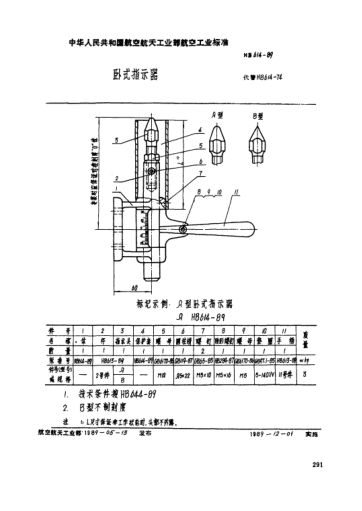 HB 614-1989臥式指示器