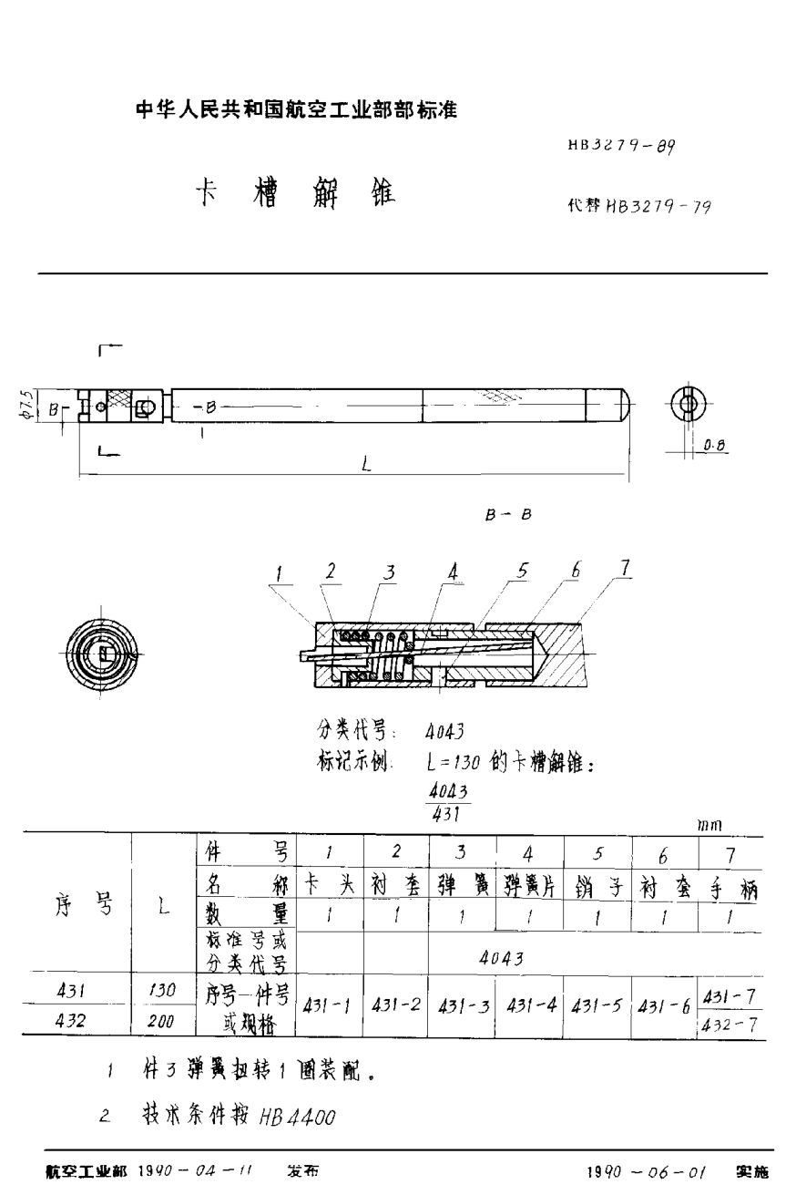 HB 3279-1989卡槽解錐