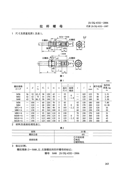 JB/ZQ 4332-2006拉桿螺母