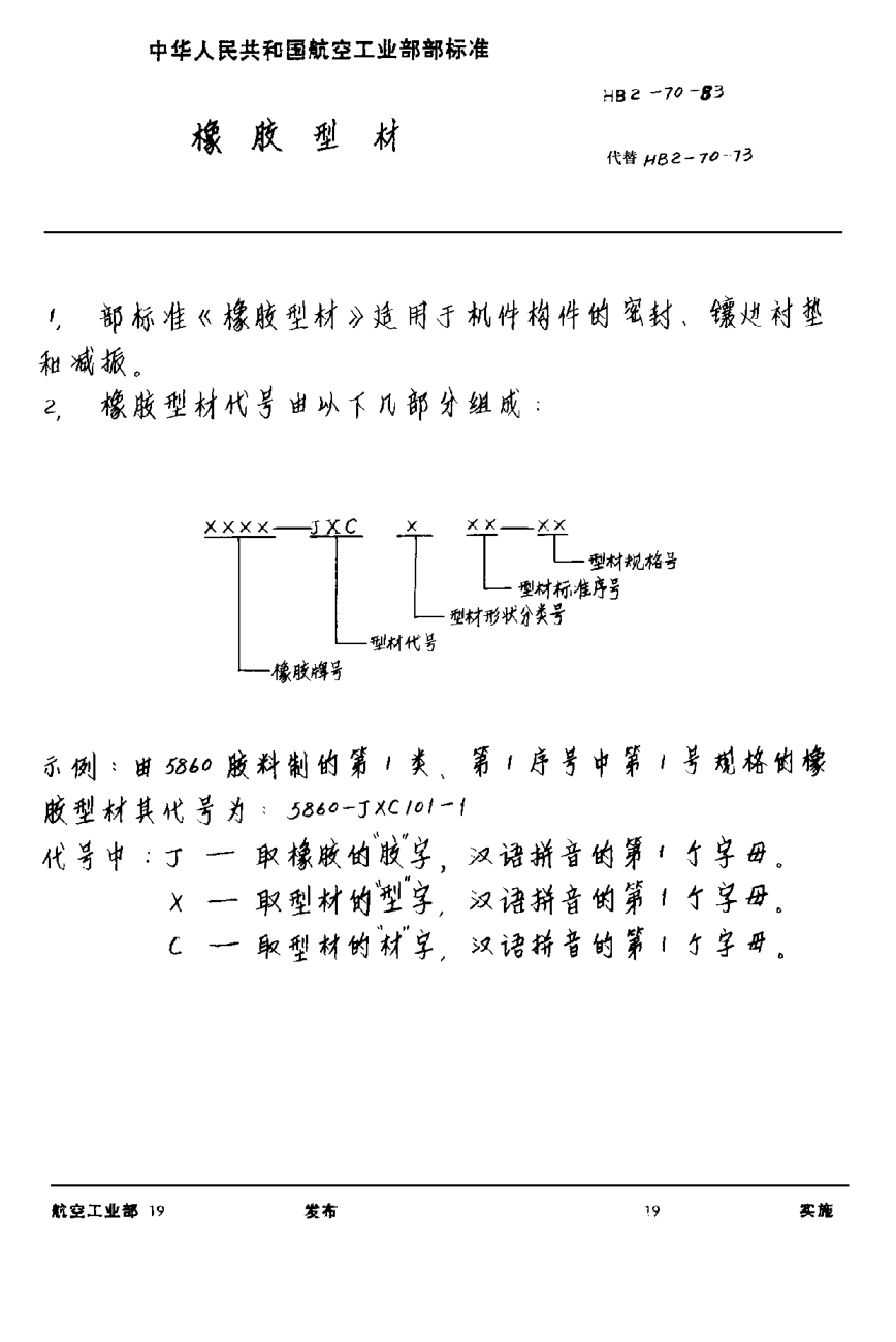 HB 2-70-1983橡膠型材