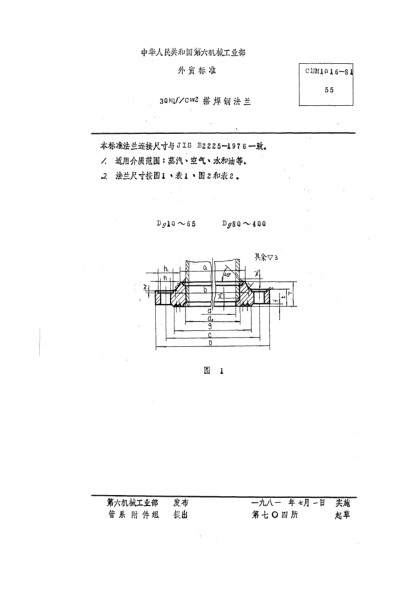 CBM 1016-198130kgf/cm2搭焊鋼法蘭