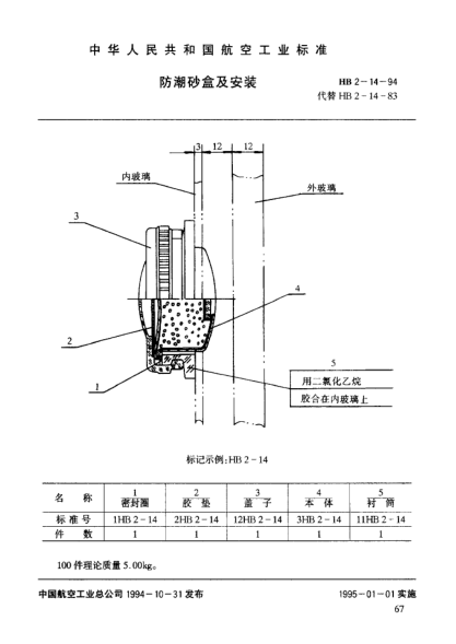 HB 2-14-1994防潮砂盒及安裝
