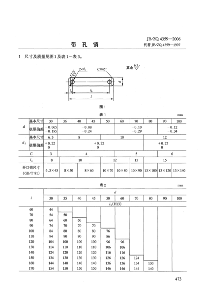JB/ZQ 4359-2006帶孔銷