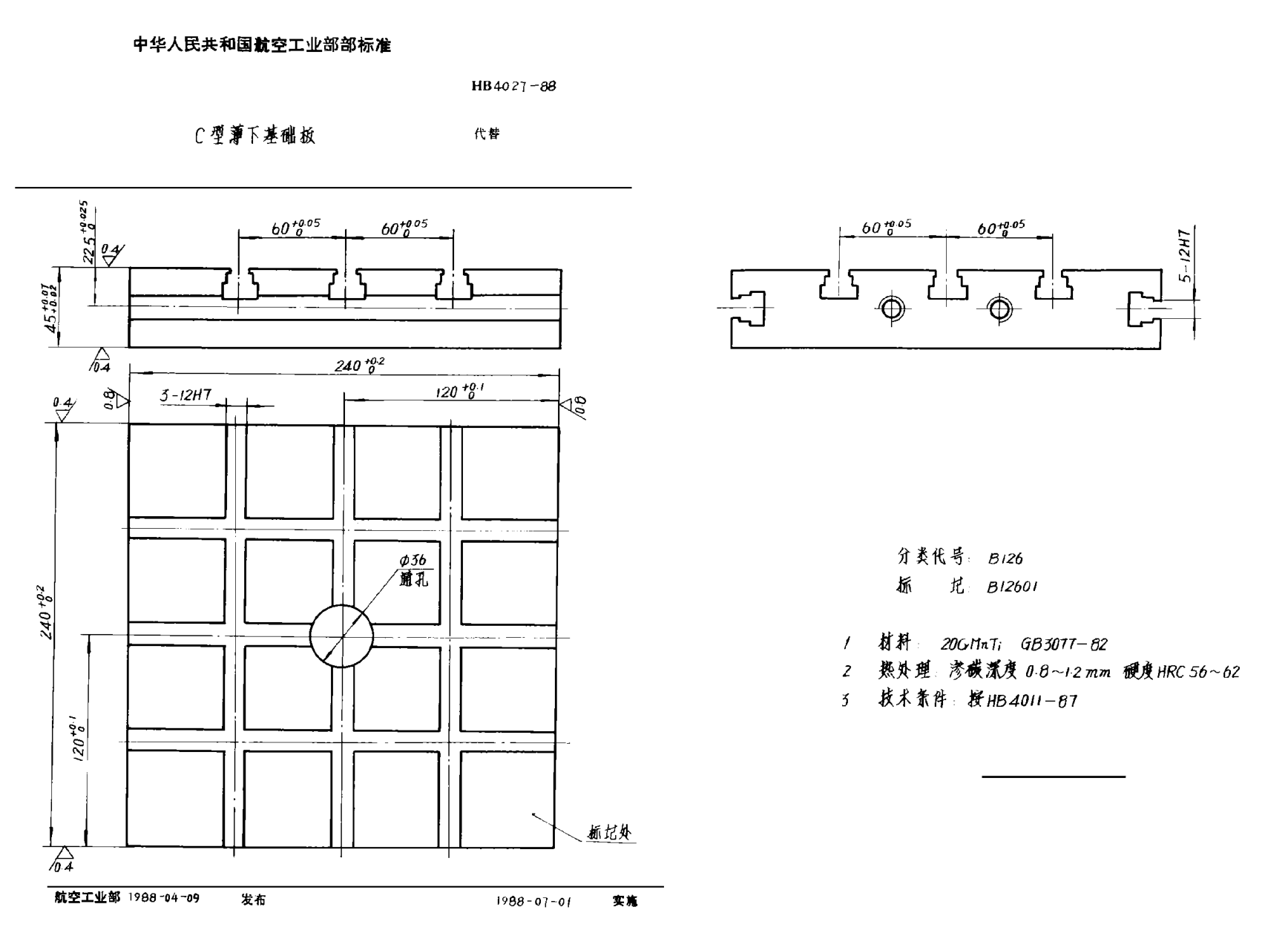 HB 4027-1988Ｃ型薄下基礎板