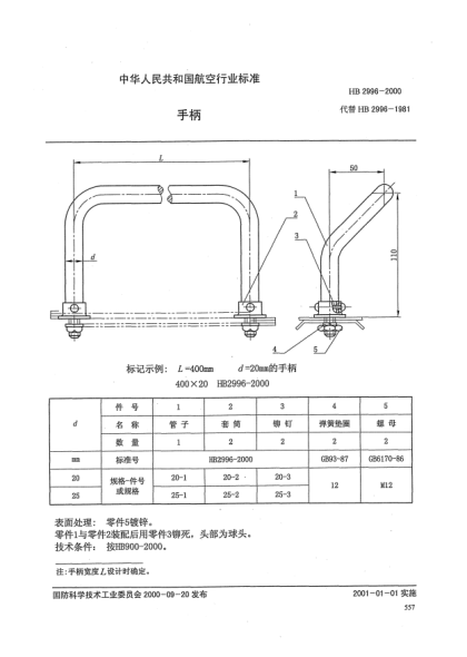 HB 2996-2000手柄