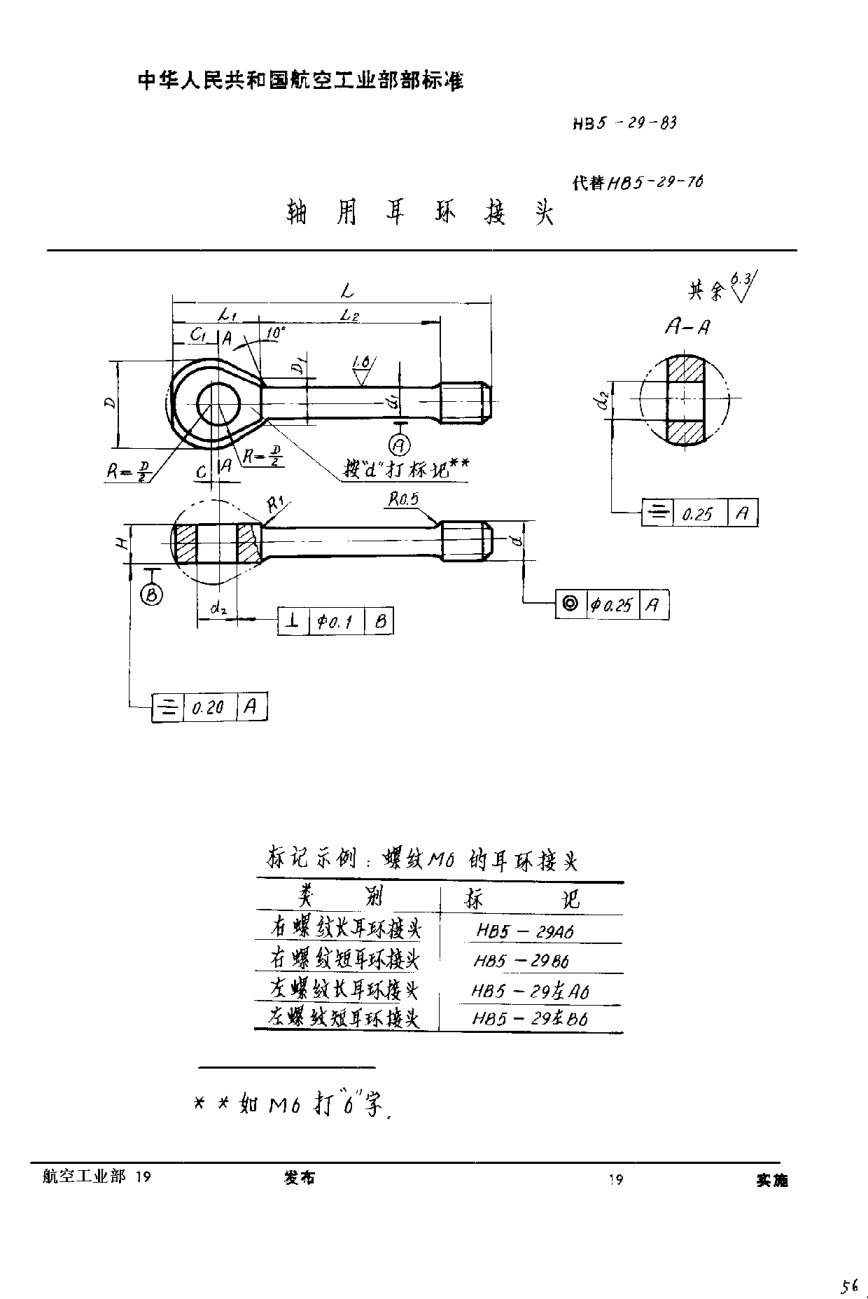 HB 5-29-1983軸用耳環(huán)接頭