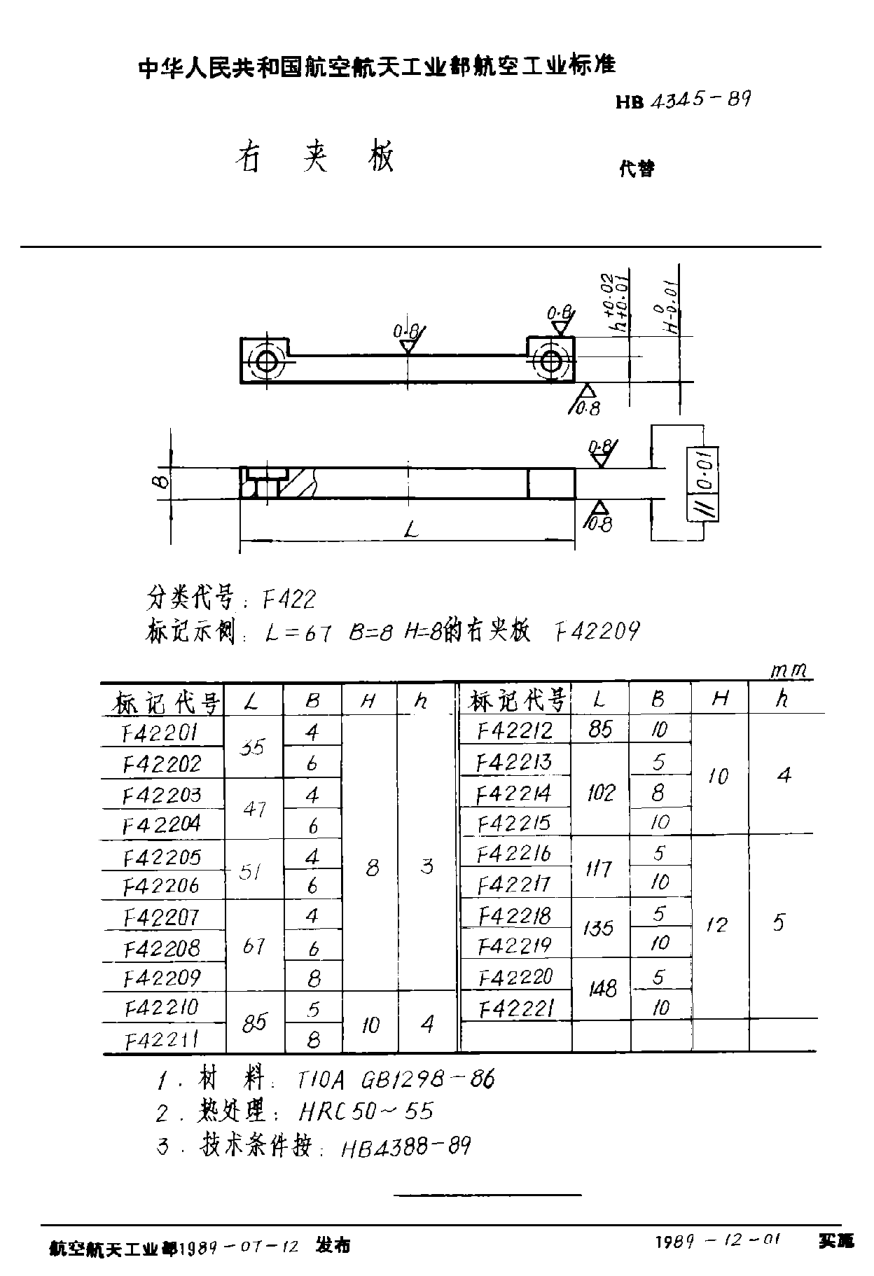 HB 4345-1989右夾板