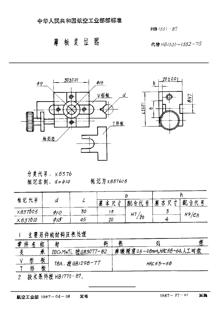 HB 1331-1987薄板定位器