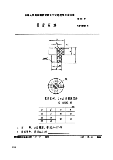 HB 989-1989橡皮壓塊