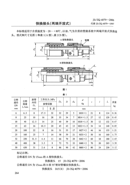 JB/ZQ 4079-2006快換接頭(兩端開(kāi)放式)