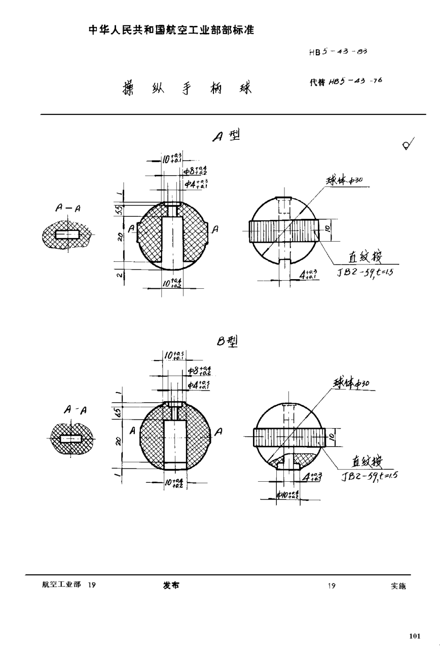 HB 5-43-1983操縱手柄球