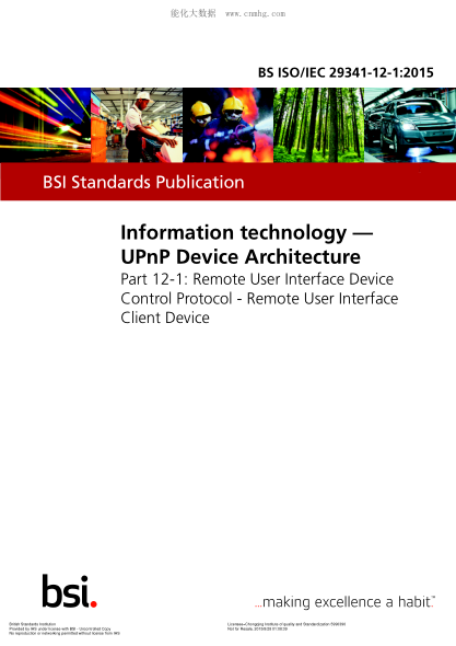 BS ISO/IEC 29341-12-1-2015 信息技術 UPnP裝置結構 遠程用戶接口裝置控制協(xié)議 遠程用戶接口客戶服務 Information technology. UPnP Device Architecture. Remote User Interface Device Control Protocol. Remote User Interface Client Device