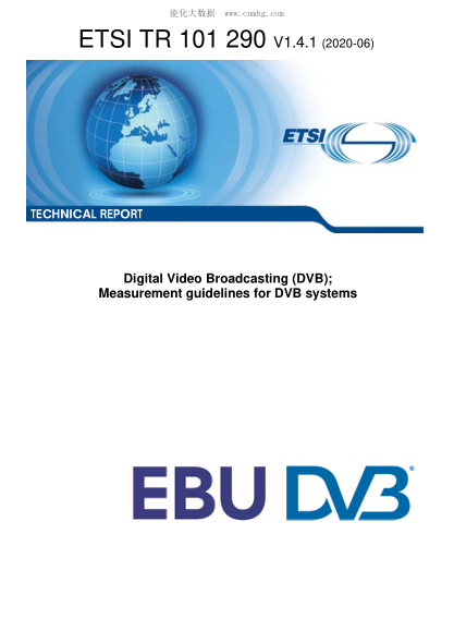 ETSI TR 101 290-2020  Digital Video Broadcasting (Dvb); Measurement Guidelines For Dvb Systems