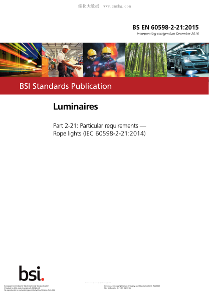EN 60598-2-21-2015+AC-2017  Luminaires-Part 2-21:Particular Requirements-Rope Lights