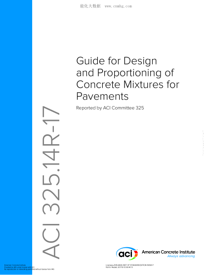 ACI 325.14R-2017   Guide For Design And Proportioning Of Concrete Mixtures For Pavements