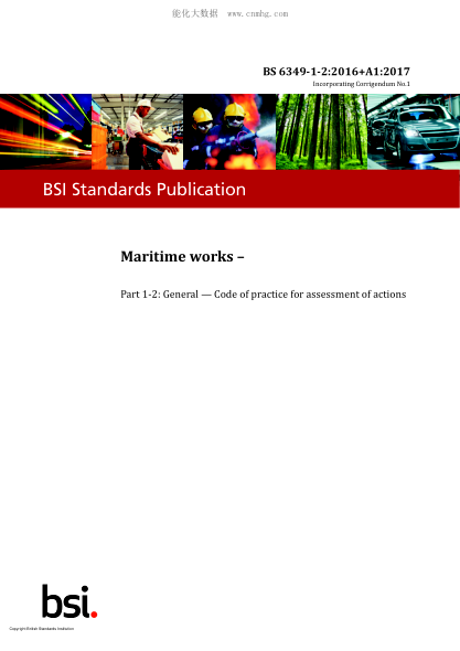 BS 6349-1-2-2016+A1-2017   Maritime works. General. Code of practice for assessment of actions