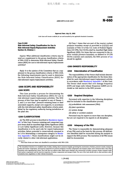 ASME BPVC-CC-NC N-660-2017  Code Cases N-660:Nuclear Components