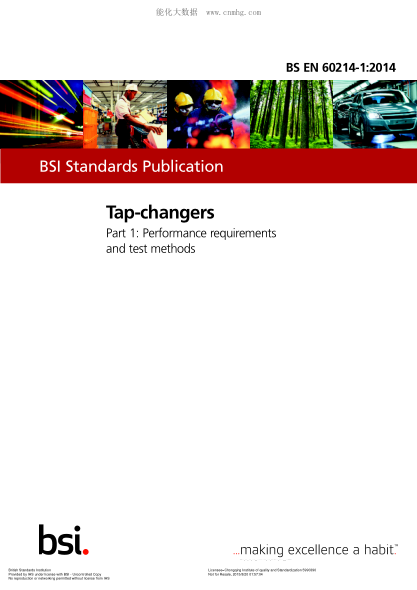 BS EN 60214-1-2014 抽頭轉(zhuǎn)換開關(guān) 性能要求和試驗(yàn)方法 Tap-changers. Performance requirements and test methods