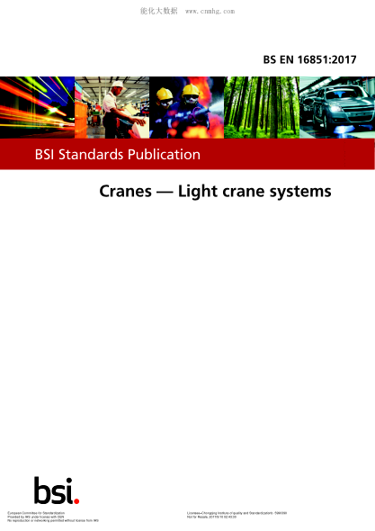 EN 16851-2017   Cranes - Light crane systems